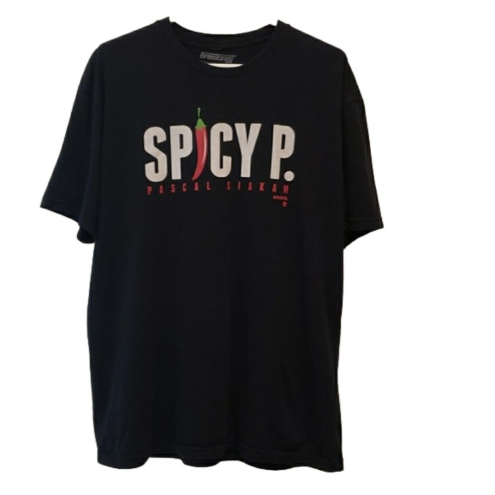 Breakingt T-Shirt Spicy P Pascal Siakam NBPA Black Mens Large (missing size tag)